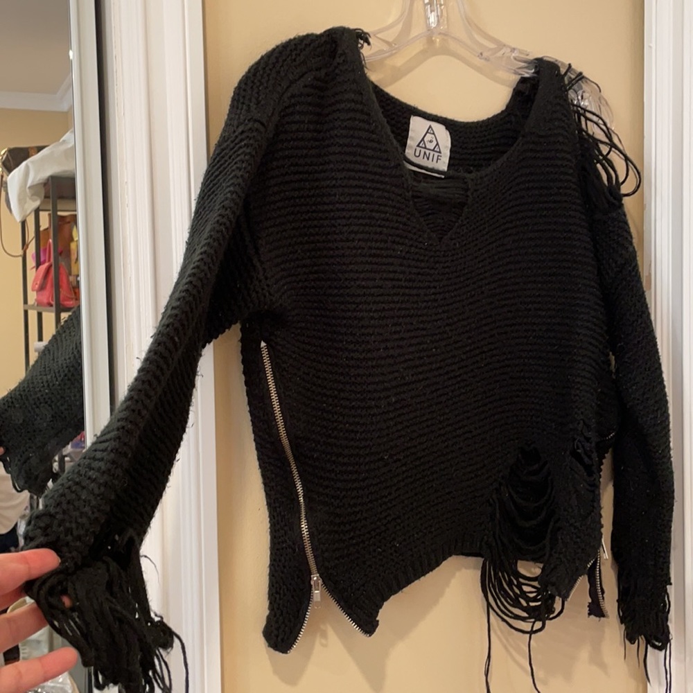 unif black sweater xs